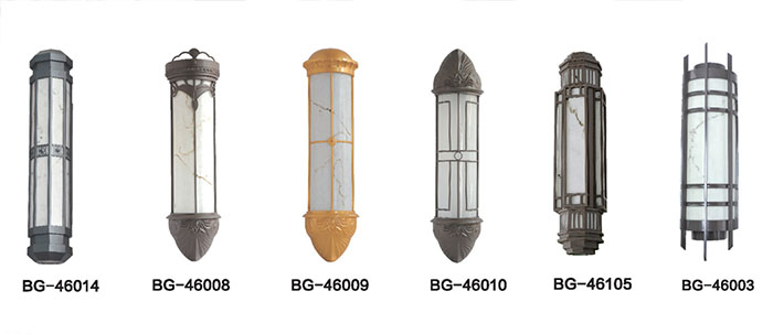东莞麻豆精品无码照明多款半圆柱白色仿云石墙壁灯图片